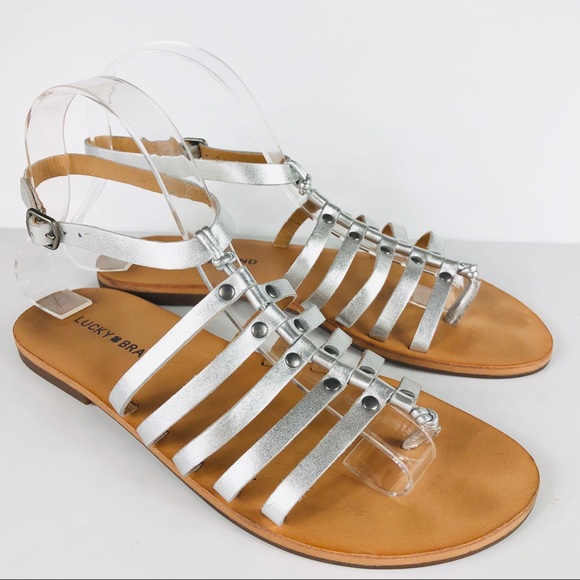 Lucky Brand Shoes - Lucky Brand ‘Cymaa’ Silver Gladiator Sandal